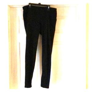 Athleta women’s long  heavy black leggings